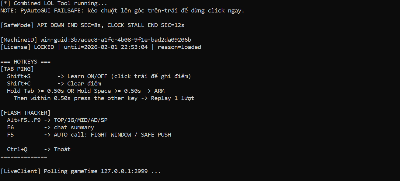 Hình minh hoạ hướng dẫn chơi LOL Macro Helper Tool